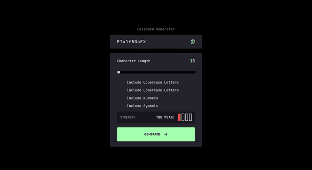 Custom Password Generator